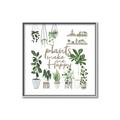 Picture of Plants make me a happy _GroupedProduct_Square_Canvas_Framed_