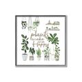 Picture of Plants make me a happy _GroupedProduct_Square_Canvas_Framed_