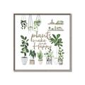 Picture of Plants make me a happy _GroupedProduct_Square_Canvas_Framed_