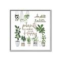 Picture of Plants make me a happy _GroupedProduct_Square_Canvas_Framed_
