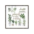 Picture of Plants make me a happy _GroupedProduct_Square_Canvas_Framed_