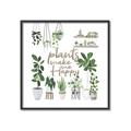 Picture of Plants make me a happy _GroupedProduct_Square_Canvas_Framed_