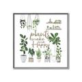 Picture of Plants make me a happy _GroupedProduct_Square_Canvas_Framed_
