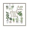 Picture of Plants make me a happy _GroupedProduct_Square_Canvas_Framed_