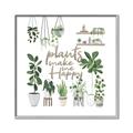 Picture of Plants make me a happy _GroupedProduct_Square_Canvas_Framed_