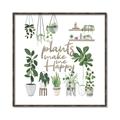 Picture of Plants make me a happy _GroupedProduct_Square_Canvas_Framed_