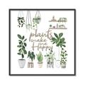 Picture of Plants make me a happy _GroupedProduct_Square_Canvas_Framed_