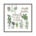 Picture of Plants make me a happy _GroupedProduct_Square_Canvas_Framed_