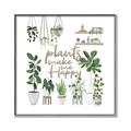 Picture of Plants make me a happy _GroupedProduct_Square_Canvas_Framed_