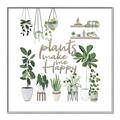 Picture of Plants make me a happy _GroupedProduct_Square_Canvas_Framed_