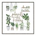 Picture of Plants make me a happy _GroupedProduct_Square_Canvas_Framed_