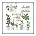Picture of Plants make me a happy _GroupedProduct_Square_Canvas_Framed_