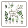Picture of Plants make me a happy _GroupedProduct_Square_Canvas_Framed_