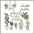 Picture of Plants make me a happy _GroupedProduct_Square_Canvas_Framed_