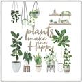 Picture of Plants make me a happy _GroupedProduct_Square_Canvas_Framed_