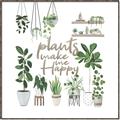 Picture of Plants make me a happy _GroupedProduct_Square_Canvas_Framed_