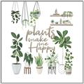 Picture of Plants make me a happy _GroupedProduct_Square_Canvas_Framed_