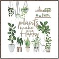 Picture of Plants make me a happy _GroupedProduct_Square_Canvas_Framed_