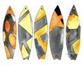 Picture of Colorful Surfboards _GroupedProduct_Rectangle_Landscape_Unframed_Print_Only_