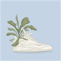 Picture of Plant Shoe Blue II _GroupedProduct_Square_Unframed_Print_Only_