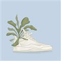 Picture of Plant Shoe Blue II _GroupedProduct_Square_Unframed_Print_Only_