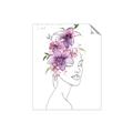 Picture of Purple and Pink Floral Figurative _GroupedProduct_Rectangle_Portrait_Unframed_Print_Only_