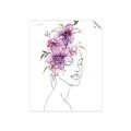 Picture of Purple and Pink Floral Figurative _GroupedProduct_Rectangle_Portrait_Unframed_Print_Only_