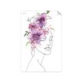 Picture of Purple and Pink Floral Figurative _GroupedProduct_Rectangle_Portrait_Unframed_Print_Only_
