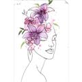 Picture of Purple and Pink Floral Figurative _GroupedProduct_Rectangle_Portrait_Unframed_Print_Only_