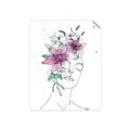 Picture of Purple and Green Flroal Figurative _GroupedProduct_Rectangle_Portrait_Unframed_Print_Only_