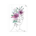 Picture of Purple and Green Flroal Figurative _GroupedProduct_Rectangle_Portrait_Unframed_Print_Only_
