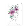 Picture of Purple and Green Flroal Figurative _GroupedProduct_Rectangle_Portrait_Unframed_Print_Only_