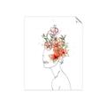 Picture of Orange Floral Figurative _GroupedProduct_Rectangle_Portrait_Unframed_Print_Only_