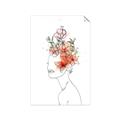 Picture of Orange Floral Figurative _GroupedProduct_Rectangle_Portrait_Unframed_Print_Only_