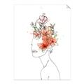 Picture of Orange Floral Figurative _GroupedProduct_Rectangle_Portrait_Unframed_Print_Only_