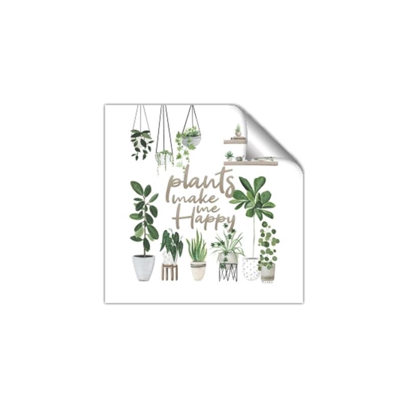 Picture of Plants make me a happy _GroupedProduct_Square_Unframed_Print_Only_