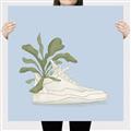 Picture of Plant Shoe Blue II _GroupedProduct_Square_Canvas_