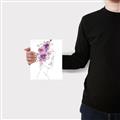 Picture of Purple and Pink Floral Figurative _GroupedProduct_Rectangle_Portrait_Canvas_