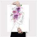 Picture of Purple and Pink Floral Figurative _GroupedProduct_Rectangle_Portrait_Canvas_