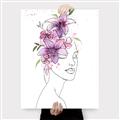 Picture of Purple and Pink Floral Figurative _GroupedProduct_Rectangle_Portrait_Canvas_