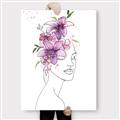 Picture of Purple and Pink Floral Figurative _GroupedProduct_Rectangle_Portrait_Canvas_