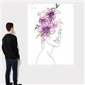 Picture of Purple and Pink Floral Figurative _GroupedProduct_Rectangle_Portrait_Canvas_