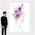 Picture of Purple and Pink Floral Figurative _GroupedProduct_Rectangle_Portrait_Canvas_