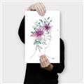 Picture of Purple and Green Flroal Figurative _GroupedProduct_Rectangle_Portrait_Canvas_