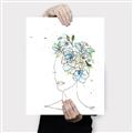 Picture of Green Floral Figurative _GroupedProduct_Rectangle_Portrait_Canvas_