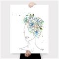 Picture of Green Floral Figurative _GroupedProduct_Rectangle_Portrait_Canvas_