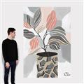 Picture of Color Block Plants II _GroupedProduct_Rectangle_Portrait_Canvas_