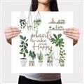 Picture of Plants make me a happy _GroupedProduct_Square_Canvas_