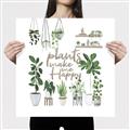 Picture of Plants make me a happy _GroupedProduct_Square_Canvas_
