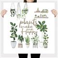 Picture of Plants make me a happy _GroupedProduct_Square_Canvas_